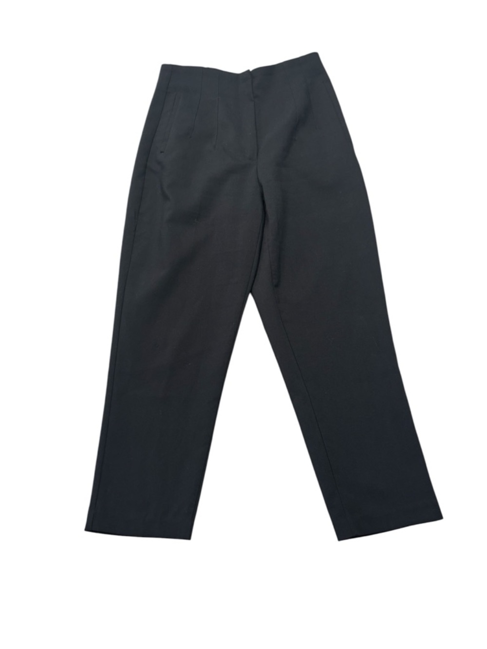 Zara Black High Waisted Tailored Trousers Size L Work Office Minimalist